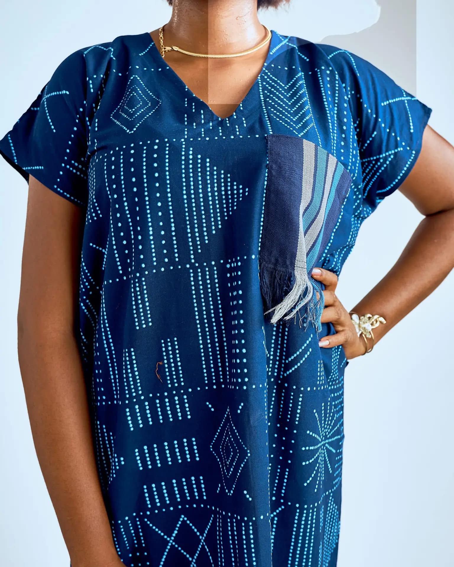 Aso Oke Detail Dress
