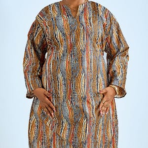terra wave kaftan dress